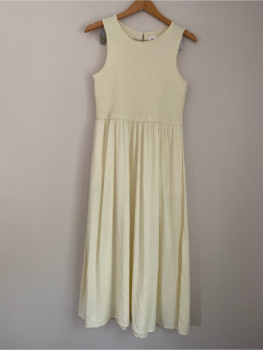 Japna butter yellow dress with pockets Large
